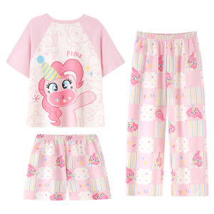 Bộ đồ ngủ MiiOW Cat People cho bé gái vải cotton mềm mại thoáng khí in họa tiết hoạt hình