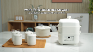 Multifunctional ceramic electric stew pot 6 Functions 24h Smart Reservation household Fully Automatic Soup & Stew Maker Baby food maker 5锅陶瓷电炖锅4盅电炖锅,慢炖锅燉盅蒸鍋COD【Free Steamer】
