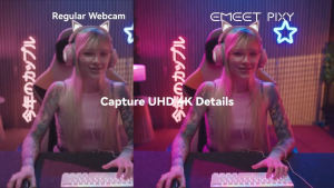 EMEET Webcam 4K PTZ USB Camera EMEET Pixy AI Tracking for Streaming and OBS/Twitch/Switch 2 Compatible/AI focus
