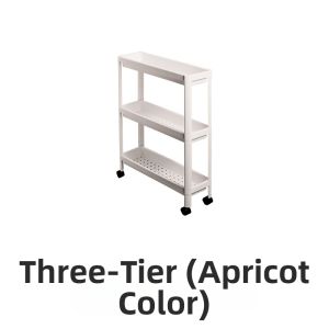 Bathroom Corner Storage Rack Multi-level On Ground With Wheels