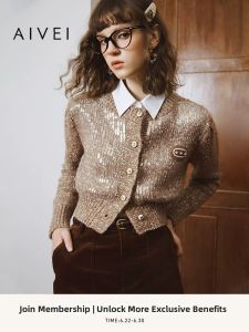 AIVEI | Celebrity Styled Winter Melanin Glitter Short Knitwear