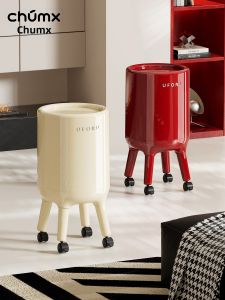 CHUMX | Elegant Luxury High Pedestal Trash Can with Flip Lid