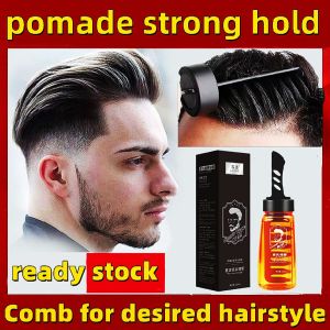 【Malaysia Ready Stock】 men hair gel styling gel rambut lelaki pomade original pomade strong hold hair oil for dry hair styling gel With Comb luxurious hair spray Moisturizing Hair Pomade Wax For Men long-Lasting Fluffy Hairr Styling Waterproof Hair Care