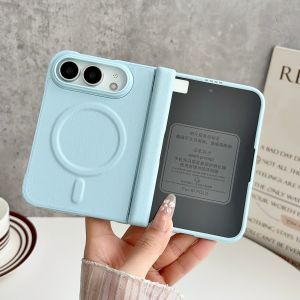 PU Leather for Magsafe Case for IPhone Duo Candy Color Wireless Charge Case For IPhone 18 Fold Screen Protector Magnetic Cover