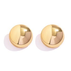 Normcore Semicircle Stud Earrings Female European and American Fashion Special-Interest Design Cold Style Street Shot Fancy Mirror Metal Earrings Tide