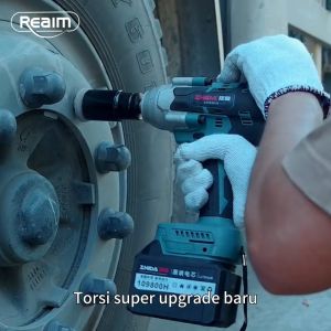 REAIM Impact Wrench Cordless 2000N/M Torsi besar Mesin Bor Baterai Impact Wrench Spanner Sets