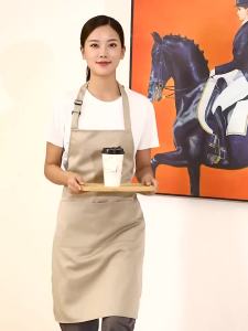 Personalized Womens Kitchen Apron for Woman Men Chef Work Apron for Grill Restaurant Bar Cafes Beauty Nails Studios Logo Design