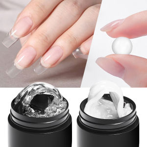 2/3PCS 8ml Clear Non Stick Hand Extension Gel Nail Polish For 3D Shaping Nail Art Solid Milky Jelly Hard Gel Nail Carving Flower