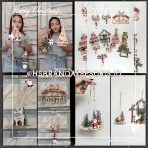 NEW GANTUNGAN NATAL AESTHETIC IMPORT PREMIUM / DEKORASI DINDING NATAL RANTING KAYU / PAJANGAN MEJA KAYU NATAL / GANTUNGAN NATAL PINTU / WOODEN HANGING CHRISTMAS DECORATION DOOR / MCK8514