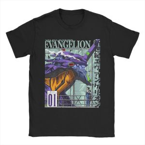 Bandai | 2026 Hot Selling Summer Fashion New Century Gospel Warrior EVA Mecha Outdoor Suitable for Street Cotton Loose Round Neck T-shirt