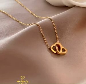 K11 Kalung TITANIUM Wanita Model Mahkota Unik Lapis Emas 18K