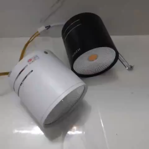 Đèn LED Ống Bơ 12W Vỏ Đen - Đèn Downlight Lắp Nổi Trần Bê Tông Cao Cấp (Ánh Sáng Trắng/Vàng)