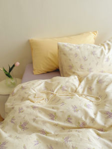 Pure Cotton Floral Duvet Cover Single Piece Student Bedding Set Dormitory Use Home Comforter Protector Quilt Envelope