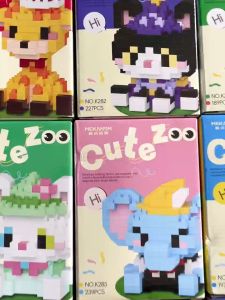 ZHBO Mainan Anak Perempuan Bricks Hewan Lucu Anjing Capybara Block Toy Mainan Edukasi Anak 5 Tahun