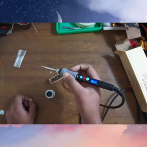 (TRENDY) Solder Listrik Set Lengkap + Timah Cepat Panas Adjustable Temperature Soldering 90W
