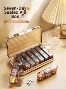 GOLDLOnSEn | Weekly Pill Organizer Reminder Portable Elderly Use