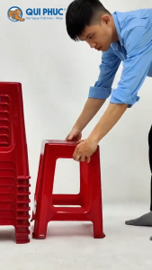 Ghế nhựa cao Seoul QUI PHÚC combo 4610 ghế tiện lợi đa năng chắc chắn an toàn chống trượt
