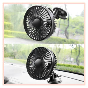 S-13 12V/24V Universal Mini USB Charging Car Electric Fan with Suction Cup Car Headrest Fan
