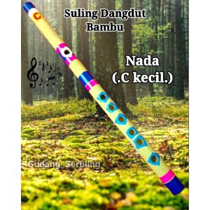 Seruling bambu dangdut nada C kecil eceran murah
