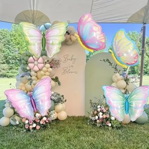Gradient Butterfly Colorful Balloons Fotographıa Prop Gifts for Girls Childré Birthday Party Scene Decoration Aluminium Foams