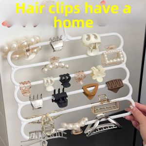 Wall Mounted Large Capacity Multiple Layers Hair Accessories Organizer