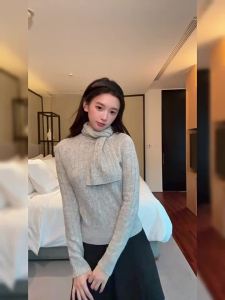 Áo Sweater Cổ Rùa Vintage Đan Dây