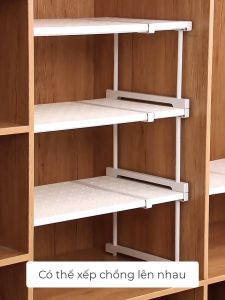 Kệ Chia Ngăn Tủ Quần Áo Kéo Dài Đến 88cm Kệ Phân Chia Tủ Quần Áo Xếp Chồng Thành Nhiều Tầng