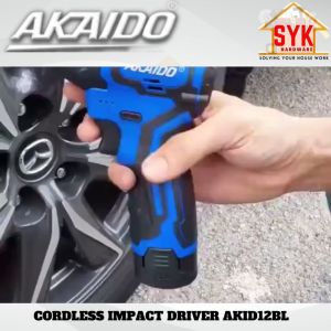 SYK Akaido AKID12BL Brushless Cordless Impact Driver Battery Machine Power Tools Mesin Impak Bateri 12V