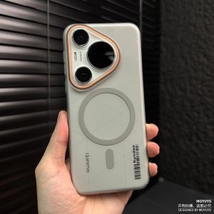 เคสโทรศัพท์ Huawei Pura70 pro แบบดูดซับแม่เหล็กบางเฉียบพร้อมช่องระบายความร้อนแบบโปร่งใสครึ่งแสงสำหรับ Pura70 pro P70 Ultra P60 pro P50E P40 pro