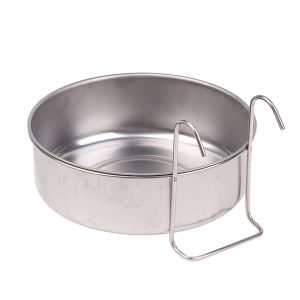 10/12/14/16/18cm Crate Dog Cat Bowl Stainless Steel Hanging Pet Cage Bowl Food Water Feeder Coop Cup Rust Resistant For Pet