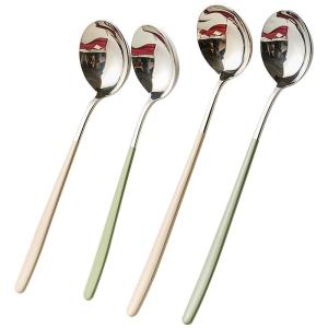 CAROTE | Muỗng Dài Elegance Hàn Quốc Chất Lượng Thực Phẩm cho Tráng Miệng và Súp
