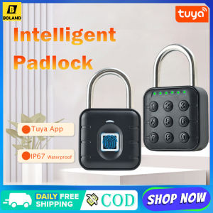 Boland Intelligent Padlock Tuya App Unlocks IP67 Waterproof Fingerprint Password Lock Luggage Case Safety Lock
