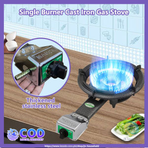 Heavy duty gas burner Gas Stove Automatic lgnition Cast Iron kaIan Burner Single Gas Stove Thickened stainless steeI SingIe Cast lron Stove heavy duty Fast Cooking Automatic lgnitionl