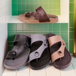 Sandal selop Cowok Trendy Bahan Karet Premium Model jepit Jempol Y GT-9042L - Sendal Spesial Pria Terbaru (HITAM, COKELAT, MOCCA, ABU_ABU) - Size 38-43 (Real Pict)