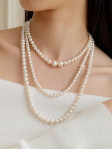YISHU | Hepburn Style Multi-layer Long Pearl Necklace
