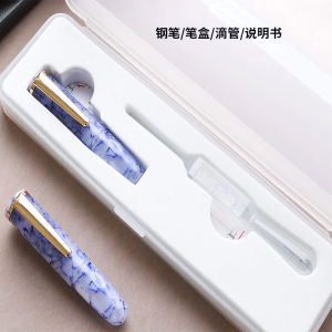 WANCHER Mini Fountain Pen Cute Steel Pen with Iridescent Ink Smooth Acrylic Body Japanese Style for Artsy Youth