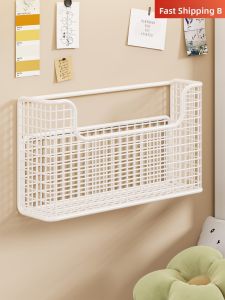 WUBUWEI | Wall-mounted Bedside Bookshelf for Dorm No-drill Wall Storage