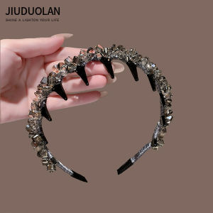 JIUDUOLAN | Sparkly Crystal Headband Anti-slip High-Crown