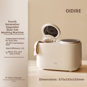 Mini Dual Compartment Washer Spin Dryer