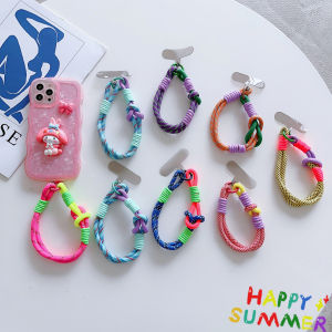 Universal Short Woven Mobile Phone Lanyard Bracelet New Style Multicolor High-End Feel Men Women Popular Hand Chain