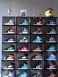 Ston Acrylic Shoe Rack Organizer Magnetic Transparent Acrylic Sneaker Shoes Shoe Box Stackable Cabinet