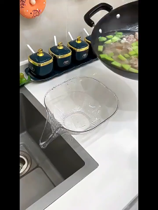 ตะกร้าล้างผักผลไม้ ระบายน้ําได้ อเนกประสงค์ สําหรับล้างจาน สลัด ข้าว ผลไม้ ในครัวเรือน