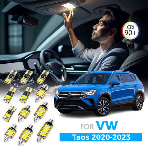 AENVTOL 10Pcs Canbus For VW Volkswagen Taos 2020 2021 2022 2023 Car LED Interior Dome Reading Luggage Light Kit Bulb Accessories