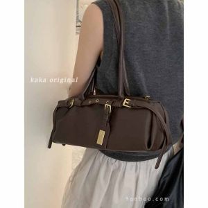 Mid-Ancient Underarm Bag Womens Autumn 2024 New Arrival Tide South Korea Niche Style Bowling Bag Large Capacity Shoulder Commuter Bag