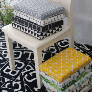 Học Sinh Nhớ Đệm Cotton Dày Chống Trơn Trượt Tròn Họa Tiết Hình Học Phong Cách Scandinavia Cho Ghế Lớp Học Sử Dụng Có Thể Giặt Được