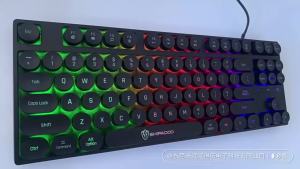 NexusClick Hot Sale 87 keys Backlit Mechanical Feel Keyboard Wired Gaming Keyboard waterproof Luminous keycap for Laptop Office