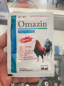 Gói Tắm Mạt Gà Omazin 10ml  1 gói pha 4 lít nước tắm diệt mạt bóng lông mượt lông đẹp mã chống nấm da không gây nóng trên gà đá gà chọi chiến kê