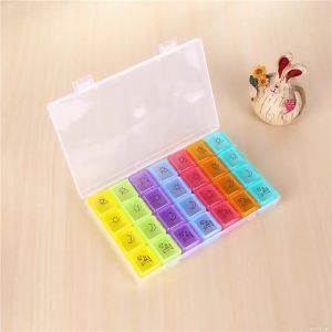 Hộp Đựng Thuốc 4 Hàng 28 Ô Hộp Đựng Thuốc Di Động 7 Ngày Hộp Nhựa Để Quản Lý Sức Khỏe Hàng Ngày