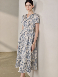 Roey s house | Elegant Floral Print Summer Dress