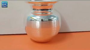 Silver Plated Pooja Kalash 700ml Silver Plated Puja Lota Shining Vessel Pot Prayer Item